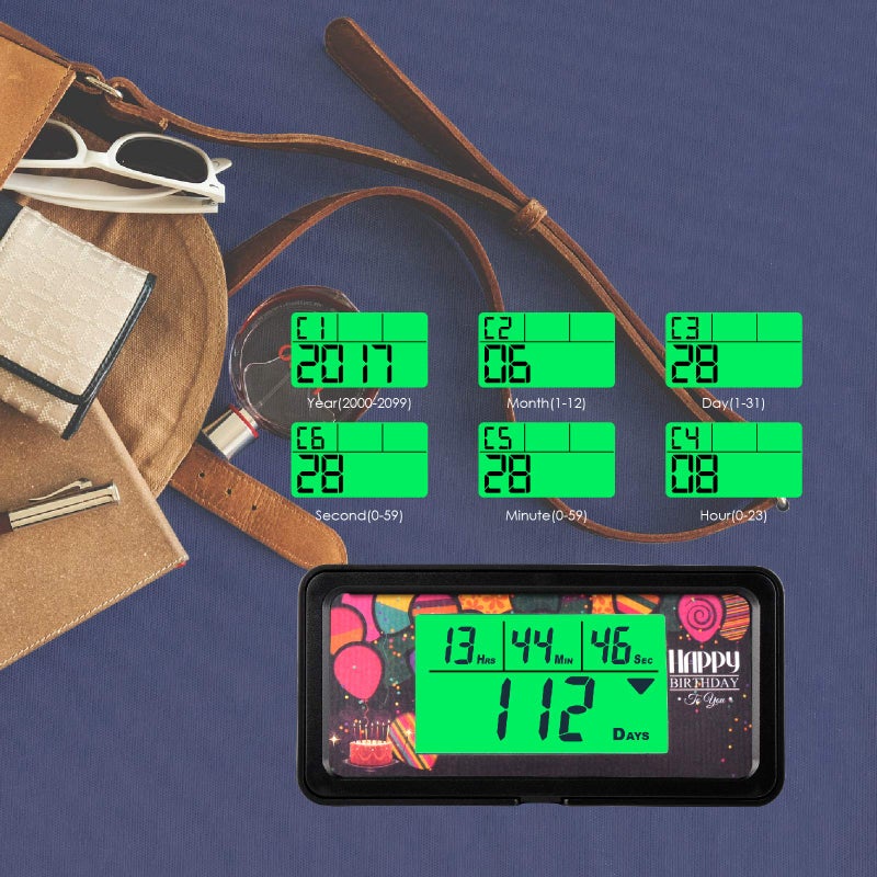 Jayron Backlight Digital 9,999 Days Countdown Timer Big LCD Display Count Down for Retirement Wedding Vacation Christmas Event Classroom Cruise - Image 2